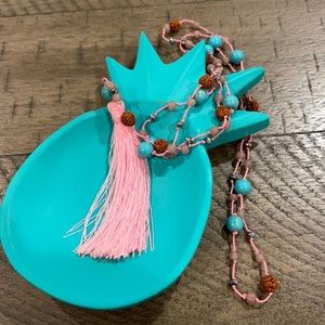 Handmade Mala Necklace w/ Jewelry Dish